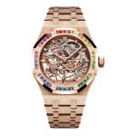 Audemars Piguet Royal Oak Double Balance Wheel Openworked 15468OR.YG.1259OR.01 (2025) - Transparent dial 37 mm Rose Gold case (4/6)