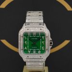 Cartier Santos WSSA0018 (2024) - Groen wijzerplaat 40mm Staal (1/7)
