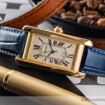 Cartier Tank Américaine W2603556 (Unknown (random serial)) - Silver dial 41 mm Yellow Gold case (2/8)