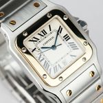 Cartier Santos Galbée 1565 (2000) - White dial 24 mm Gold/Steel case (3/8)