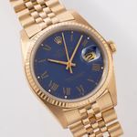 Rolex Datejust 36 16018 (1977) - Blue dial 36 mm Yellow Gold case (3/8)