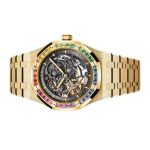 Audemars Piguet Royal Oak Double Balance Wheel Openworked 15412BA.YG.1224BA.01-B (2024) - Transparent dial 41 mm Yellow Gold case (3/6)