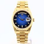 Rolex Day-Date 36 18248 (1993) - Blue dial 36 mm Yellow Gold case (1/8)