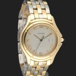 Cartier Cougar 116000R (2007) - Wit wijzerplaat 33mm Geelgoud (4/8)