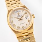 Rolex Day-Date Oysterquartz 19018 (1901) - Wit wijzerplaat 36mm Geelgoud (3/8)