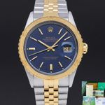 Rolex Datejust Turn-O-Graph 16253 (1986) - Blue dial 36 mm Gold/Steel case (1/8)