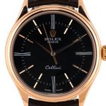 Rolex Cellini Time 50505 (2017) - Black dial 39 mm Rose Gold case (2/8)