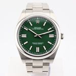 Rolex Oyster Perpetual 41 124300 (2024) - Groen wijzerplaat 41mm Staal (1/1)