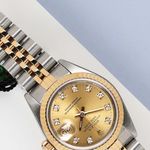 Rolex Lady-Datejust 69173 (1994) - Champagne wijzerplaat 26mm Goud/Staal (4/8)