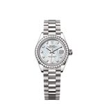 Rolex Lady-Datejust 279139RBR (2025) - Parelmoer wijzerplaat 28mm Witgoud (1/1)