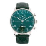 IWC Portuguese Chronograph IW371615 (Unknown (random serial)) - Green dial 41 mm Steel case (1/5)