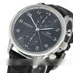 IWC Portuguese Chronograph IW371439 (2006) - Grey dial 41 mm White Gold case (2/5)