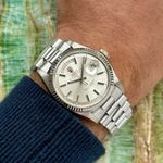 Rolex Day-Date 1803 (1975) - Silver dial 36 mm White Gold case (2/8)