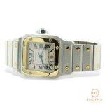 Cartier Santos Galbée W20011C4 (2000) - Silver dial 29 mm Gold/Steel case (4/8)