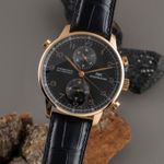 IWC Portuguese Chronograph IW371210 (Unknown (random serial)) - Black dial 41 mm Rose Gold case (3/8)