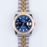 Rolex Datejust 36 116233 (2009) - Blue dial 36 mm Gold/Steel case (3/8)