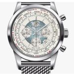 Breitling Transocean Chronograph Unitime AB0510U0/A732/152A (2024) - Wit wijzerplaat 46mm Staal (1/1)