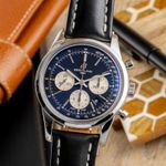 Breitling Transocean Chronograph AB0151 (Unknown (random serial)) - Black dial 43 mm Steel case (3/8)