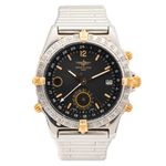 Breitling Duograph B15047 (Unknown (random serial)) - Black dial 38 mm Gold/Steel case (1/5)