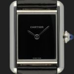 Cartier Tank WSTA0071 (2024) - Black dial 22 mm Steel case (2/8)