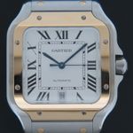 Cartier Santos W2SA0009 (2021) - Silver dial 40 mm Gold/Steel case (2/4)