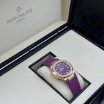 Patek Philippe Nautilus 7010R-013 (2026) - Purple dial 32 mm Rose Gold case (4/10)