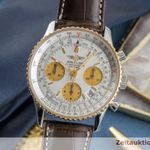 Breitling Navitimer D23322-121 (Unknown (random serial)) - Silver dial 42 mm Gold/Steel case (3/8)