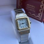 Cartier Santos 0902 (1992) - White dial 24 mm Gold/Steel case (1/8)