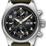 IWC Pilot Spitfire Chronograph IW387901 (2026) - Zwart wijzerplaat 41mm Staal (1/1)
