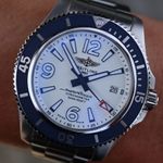 Breitling Superocean 42 A17366D81A1A1 (2022) - Wit wijzerplaat 42mm Staal (1/8)