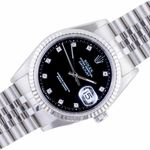 Rolex Datejust 36 16234 (1996) - Black dial 36 mm Steel case (1/8)