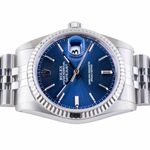 Rolex Datejust 36 16234 (1989) - Blue dial 36 mm Steel case (5/8)