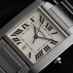 Cartier Tank Française 2302 (2000) - Silver dial 28 mm Steel case (3/8)
