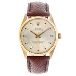 Rolex Oyster Perpetual 1050 (Unknown (random serial)) - Silver dial 34 mm Yellow Gold case (1/5)