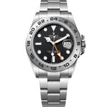 Rolex Explorer II 216570 (2021) - Zwart wijzerplaat 42mm Staal (1/8)