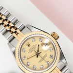 Rolex Lady-Datejust 69173 (1985) - Champagne dial 26 mm Gold/Steel case (3/8)