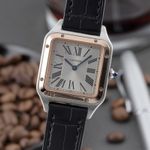 Cartier Santos Dumont W2SA0012 (Unknown (random serial)) - Silver dial 28 mm Steel case (3/8)