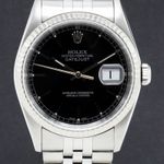 Rolex Datejust 36 16234 (2000) - Zwart wijzerplaat 36mm Staal (1/7)