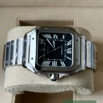 Cartier Santos WSSA0096 (2026) - Zwart wijzerplaat Staal (4/7)