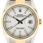 Rolex Datejust 36 126233 (2024) - Wit wijzerplaat 36mm Goud/Staal (2/5)