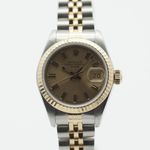 Rolex Lady-Datejust 69173 (1986) - Champagne dial 26 mm Gold/Steel case (2/8)