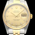 Rolex Datejust 36 16233G (1990) - 36mm Goud/Staal (1/8)