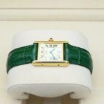 Cartier Tank Vermeil 5057001 (Unknown (random serial)) - Yellow dial 20 mm Silver case (3/8)