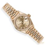 Rolex Lady-Datejust 69178 (Unknown (random serial)) - Champagne dial 26 mm Yellow Gold case (6/8)