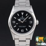 Rolex Explorer 114270 (2000) - Zwart wijzerplaat 36mm Staal (1/8)
