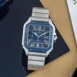 Cartier Santos WSSA0048 (Onbekend (willekeurig serienummer)) - Blauw wijzerplaat 40mm Staal (1/8)