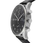 IWC Portuguese Chronograph IW371447 (Unknown (random serial)) - Black dial 41 mm Steel case (6/8)