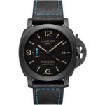 Panerai Luminor 1950 3 Days GMT Automatic PAM01441 (2023) - Zwart wijzerplaat 44mm Keramiek (1/1)