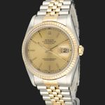 Rolex Datejust 36 16233 (1993) - Champagne dial 36 mm Gold/Steel case (1/8)
