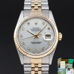 Rolex Datejust 36 16233 (1988) - Silver dial 36 mm Gold/Steel case (1/8)